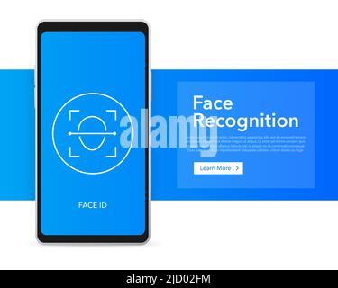 Face recognition, great design for any purposes. Protection icon vector. Personal protection. Stock Vector