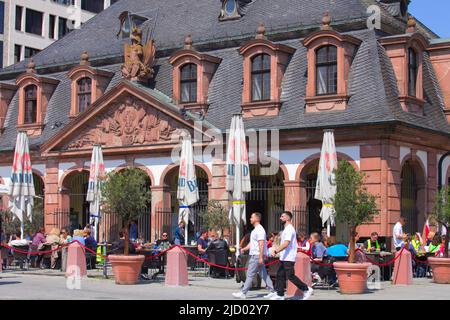 Germany, Hesse, Frankfurt am Main, Hauptwache,  restaurant, people, Stock Photo