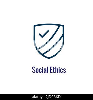 Social or Society  Icon showing image for social change and investment, or ESG Stock Vector