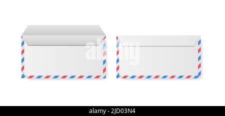 Airmail Envelope Border - Vector Illustration. Stock Vector