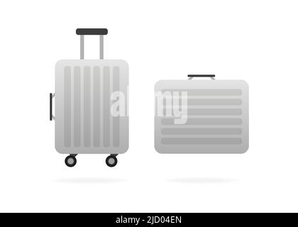 Set Plastic travel bag vector illustration Stock Vector