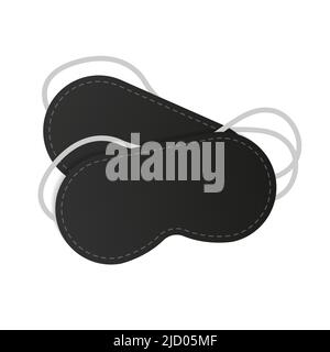 Masks for sleep on white background. Realistic objects. Vector illustration. Stock Vector