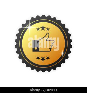 Good like gold rubber stamp on white background. Realistic object. Vector illustration. Stock Vector