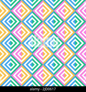 Vector seamless pattern. Modern stylish texture. Repeating abstract geometric background with rhombuses. Stock Vector