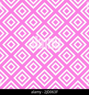 Vector seamless pattern. Modern stylish texture. Repeating abstract geometric background with rhombuses in pink color Stock Vector