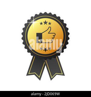 Good like gold rubber stamp with black rubber on white background. Realistic object. Vector illustration. Stock Vector