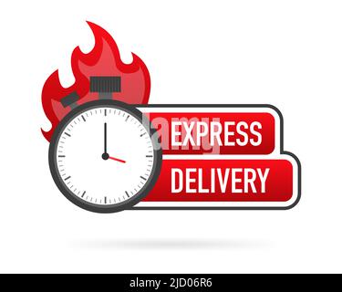 Express Delivery Icon Concept Truck With Stop Watch Icon For Service Order  Fast Free And Worldwide Shipping Modern Design Vector Illustration Stock  Illustration - Download Image Now - iStock