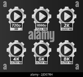 full HD logo symbol 1080p sign mark Full High definition resolution icon  vector Stock Vector Image & Art - Alamy