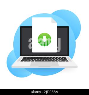 Progress bar of file copying. Download file. Stock Vector