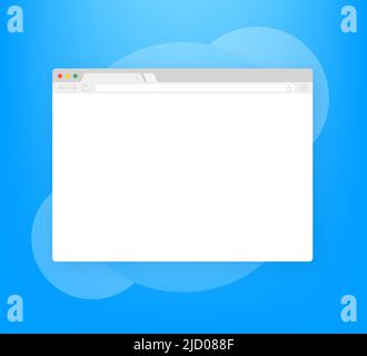 Browser window vector illustration. Browser or web browser in flat style. Window concept internet browser. Stock Vector