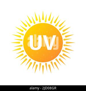 Uv radiation, great design for any purposes. Danger warning icon. Arrow icon. Uv radiation for concept design. Stock Vector