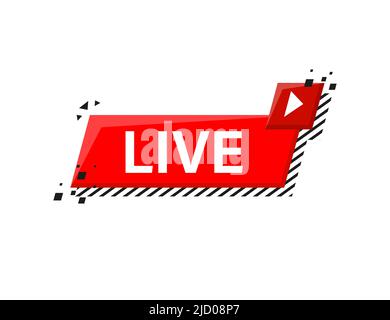 Live stream vector broadcasting sticker collection. Broadcast streaming ...