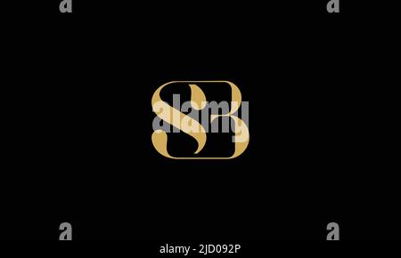 SB, BS Abstract Letters Logo Monogram Stock Vector