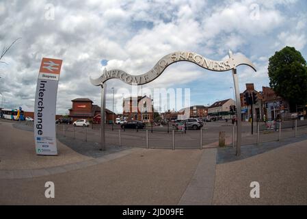 Skegness Interchange - Bus and Train Transport Interchange, Skegness, Lincolnshire Stock Photo