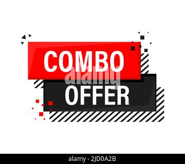 Combo offers label or sticker on white background, vector illustration  Stock Vector Image & Art - Alamy
