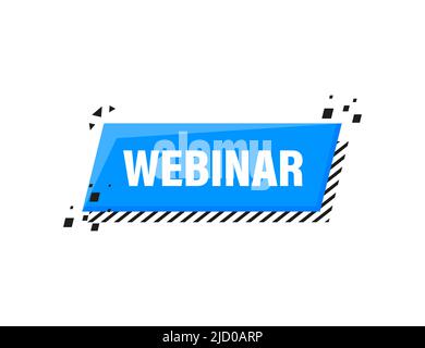 Webinar Button, icon on white background. Vector design. Stock Vector