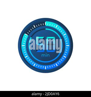 Clock icon with 30 minute time interval. Half of hour. Countdown timer or  stopwatch symbol. Infographic element for cooking or sport game 14727986  Vector Art at Vecteezy