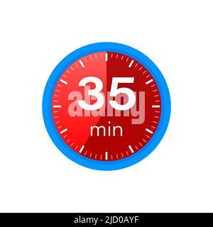 Clock icon with 5 minute time interval. Countdown timer or stopwatch  symbol. Infographic element for cooking or sport game isolated on  transparent background. Vector flat illustration Stock Vector Image & Art -  Alamy