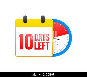 10 Day To Go Last Countdown. 10 Day Only. Ten Day Go Sale Price Offer 