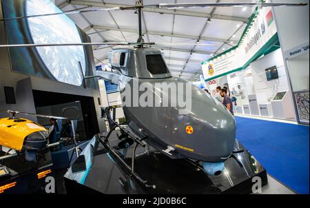 August 30, 2019, Moscow region, Russia. Unmanned aerial vehicle of the helicopter type BVS VT 500. Stock Photo