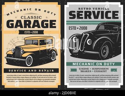 Premium Vector  Classic car poster