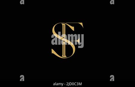 SF, FS Abstract Letters Logo Monogram Stock Vector