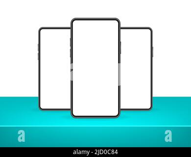 Icon with blue mobile ui and ux design on red background for web design. App interface template. Stock Vector