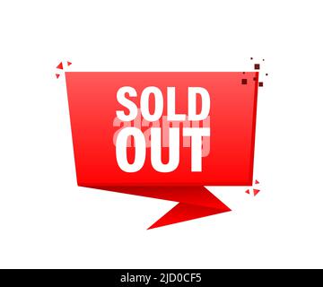 Sold out sign vector illustration. Stock Vector