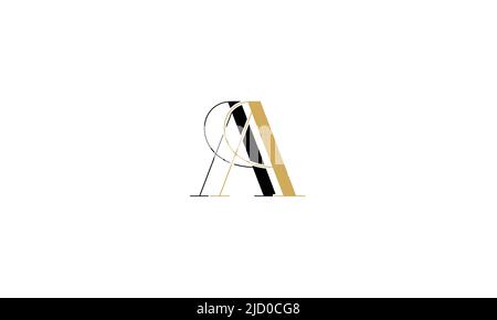 A ,AA Abstract Letters Logo Monogram Stock Vector