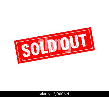 Sold out sign vector illustration. Stock Vector