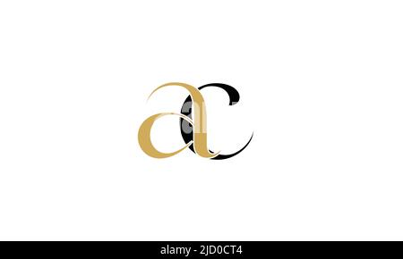AC, CA Abstract Letters Logo Monogram Stock Vector