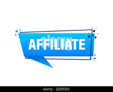 Affiliate blue stamp. Social media vector illustration. Social media network concept. Web design. Stock Vector