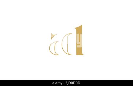 AD, DA Abstract Letters Logo Monogram Stock Vector