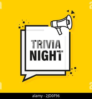 Trivia night banner in flat style. Vector illustration Stock Vector ...