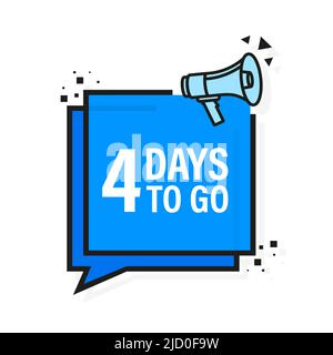 4 days to go last countdown icon four day sale Vector Image