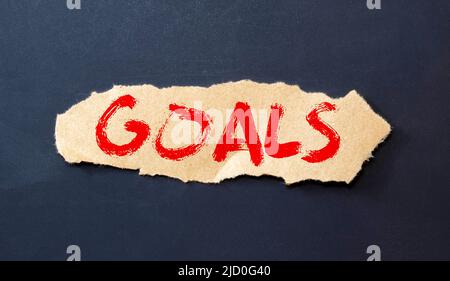 The word Goal,abstract written on a blackboard. Stock Photo