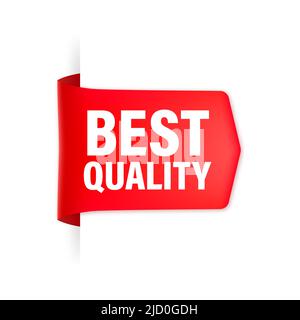 Best quality red ribbon, great design for any purposes. Premium quality. Vector icon. Business icon. Stock Vector