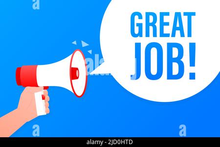 https://l450v.alamy.com/450v/2jd0htd/great-job-megaphone-banner-in-3d-style-on-white-background-vector-illustration-2jd0htd.jpg