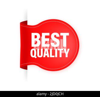 Best quality red ribbon, great design for any purposes. Premium quality. Vector icon. Business icon. Stock Vector