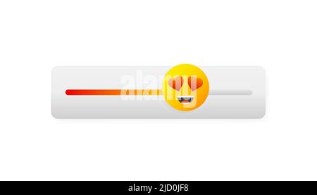 Level slider in flat style on white background. Flat vector. Arrow icon. Vector color icon Stock Vector