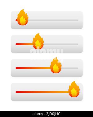 Level slider in flat style on white background. Flat vector. Arrow icon. Vector color icon Stock Vector