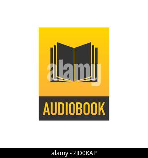 Audio book in flat style on white background. Vector isometric design Stock Vector