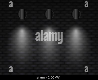 Light effect on wall background. Modern picture. Vector background Stock Vector