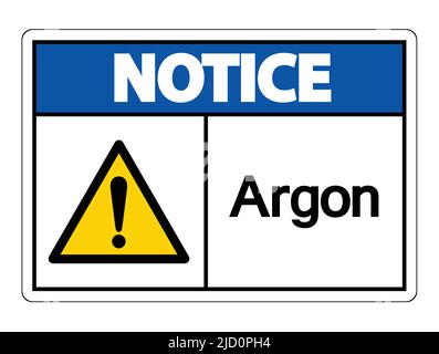 Notice Argon Symbol Sign Isolate On White Background,Vector Illustration Stock Vector