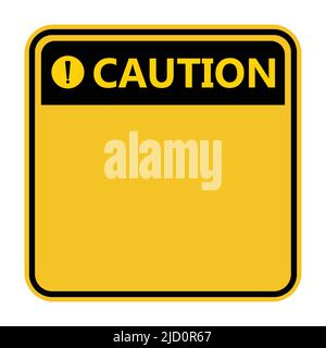 symbol yellow caution sign icon,Exclamation mark ,Warning Dangerous icon on white background Stock Vector