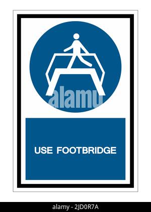 Use Footbridge Symbol Sign Isolate On White Background,Vector Illustration EPS.10 Stock Vector