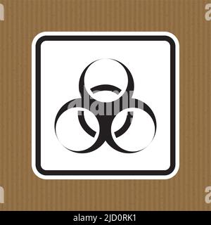 Beware Biological Hazard Symbol Isolate On White Background,Vector Illustration EPS.10 Stock Vector