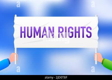 Human rights, great design for any purposes. Day background design. Vector logo illustration Stock Vector