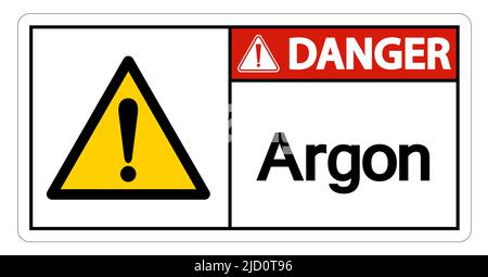 Danger Argon Symbol Sign Isolate On White Background,Vector Illustration Stock Vector