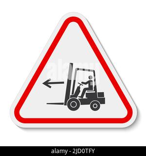 Forklift Point Left Symbol Sign Isolate On White Background,Vector Illustration Stock Vector